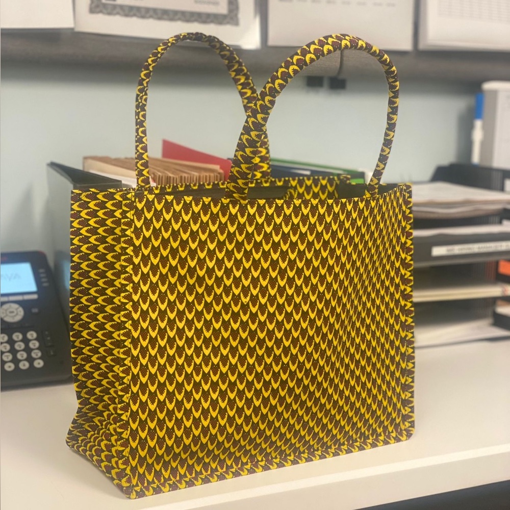 African solid tote bag 👜